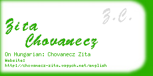 zita chovanecz business card
